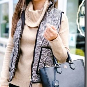 J. Crew herringbone down vest